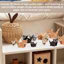 Vincofoo DIY Paper Cats Origami, Fun 3D Paper Dog & Cat Models Origami Paper Craft Kit, Cute Kitten Origami Papercraft Kit, Desk Decoration & DIY Art Gift for Cat Lovers(100PC Cats & Dogs) (2PC)
