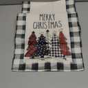 Artoid Mode Waterclor Buffalo Plaid Christmas Trees Merry Xmas Table Runner, Seasonal Winter Holiday Kitchen Dining Table Decoration for Indoor Outdoor Home Party Decor 13 x 90 Inch (Multi Color)