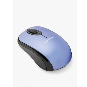 Amazon Basics 2.4 Ghz Wireless Optical Computer Mouse with USB Nano Receiver, Blue