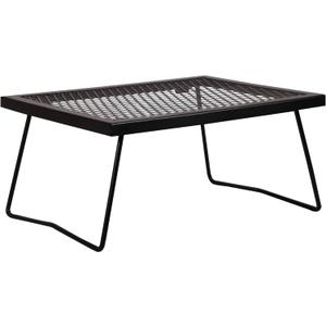 REDCAMP Folding Campfire Grill Heavy Duty Steel Grate, Portable Camp Fire Cooking Racks for Over Fire Pit