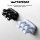 Silicone Toothbrush Holders - with Adhesive Tape Made of 3M (6Pcs) - Waterproof Double Hook - Wall Mount for Keys, Plugs - Bathroom, Kitchen, Living Room, Office 4Pcs