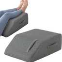 MEGCXIT Leg Pillow Elevation Blood Circulation, Leg Wedge for Elevation for Swelling, Leg Elevating Pillow for After Surgery, Memory Foam Foot Knee Pillow for Back Sleeping 24×22×8 Inch Dark Grey