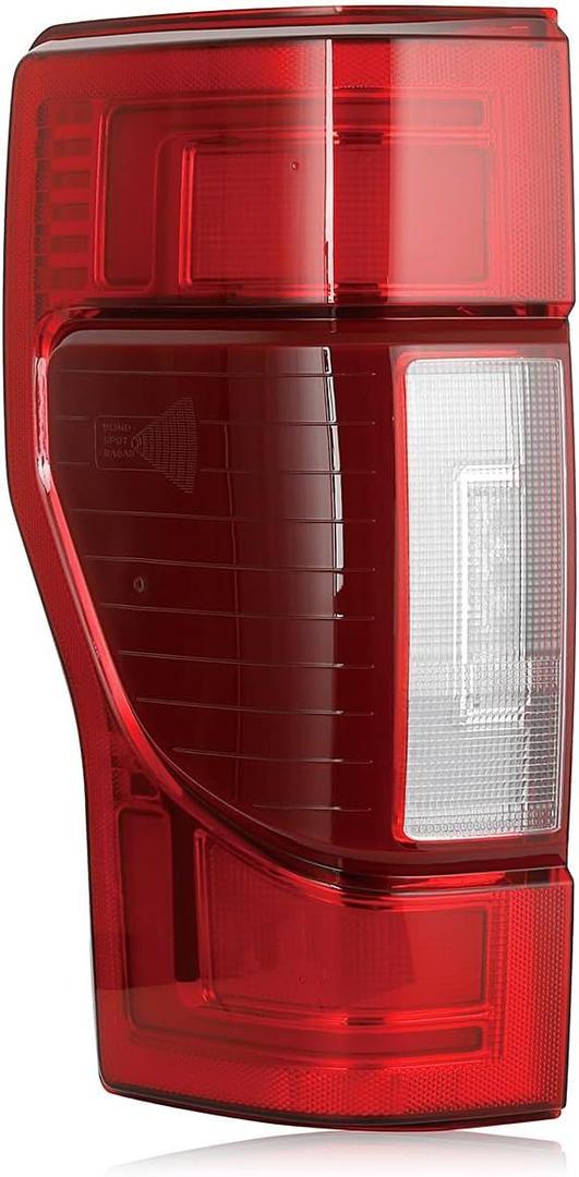 LED Tail Lights W/Blind Spot Compatible With 2020-2022 Ford F250F350 F450 Super Duty Taillight Assembly(Module NOT Included)with Bulbs Rear Brake Lamp Left Driver Side FO2800282 LC3Z13405E