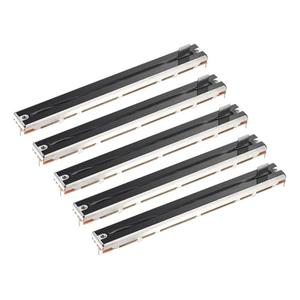 MECCANIXITY 5Pcs Straight Single Linear Slide Potentiometer 3 Pin B10K 128mm(L) 100mm Travel 8x8mm Handle Fader Variable Resistors Mixer Electronic Potentiometer for Dimming Tuning