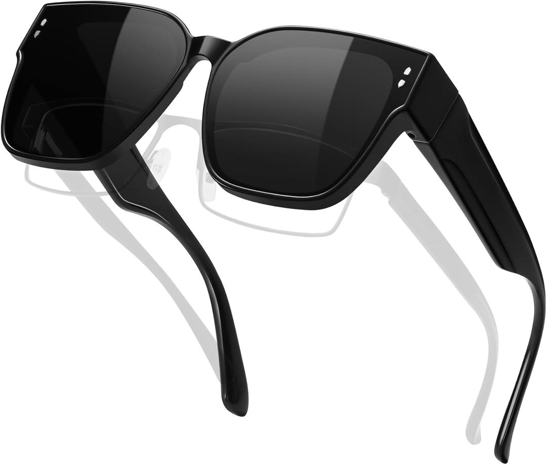 KANASTAL Oversized Over Glasses Sunglasses Womens Mens Polarized UV400 Trendy Fit Over Sun Glasses Fashion Square Shades