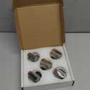 Upgrade 5pcs DG64-00472A DG64-00347A 100% Stainless Steel Stove Knobs for Samsung Range Gas Stove Knob DG64-00473A,DG64-00347A,DG64-00347B, Replace FX510BGS, FX710BGS, NX58F5300SS, NX58F5500SS
