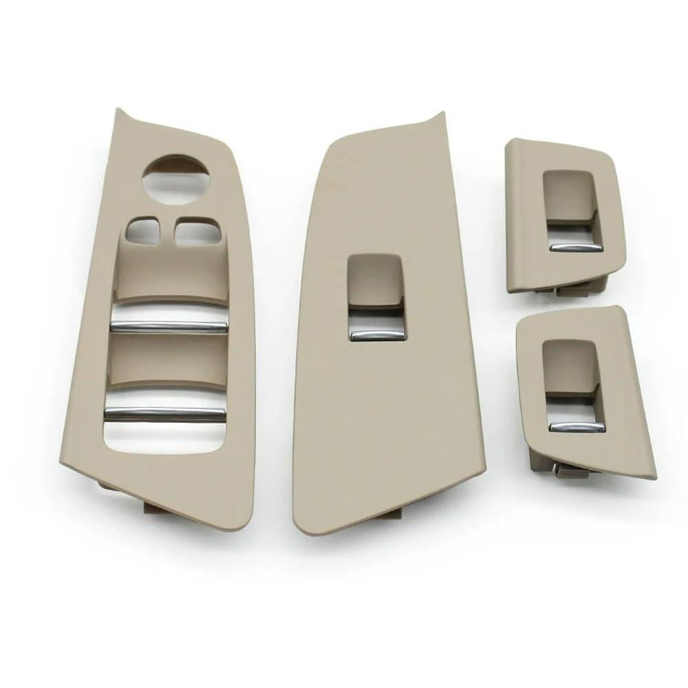 4PCS Window Lift Switch Button Covers, Window Switch Lift Button Frame Cover Panel Trim Replacement Compatible with BMW 5 Series M5 G30 G31 F90 (Oyster 4PCS)