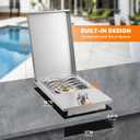 Stanbroil Built-in Single Side Burner for Outdoor Kitchen, 304 Stainless Steel Grilling Side Burners - Natural Gas Only