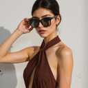 Oversized Womens Sunglasses,Trendy Black Big Ladies Sunglasses Polarized Uv Protection