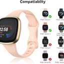 Aceyoon Slim Bands For Women Compatible With Fitbit Versa 4/ Versa 3 / Sense 2/Sense Watch, Durable Soft Thin Sports Watch Wristband Replacement for Fitbit Versa 4/3 Bands, Sense 1/Sense 2 Bands, Small