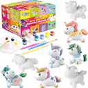 SpringFlower Unicorn Gift Toys for 3 4 5 6 7 8 Years Old Girls - Girls Arts and Crafts Painting kit Including 8 Cute Looking Unicorn Figures, DIY Creative Christmas Gift for Kids