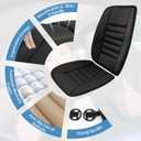 Car Seat Cushion, Memory Foam Cushion for Car Seat, Lumbar Support Pillow, Seat Cushion for Full Back and Seat, Ideal for Car Seat Driver, Office Chair, Wheelchair and Back Pain Relief (Black), Big