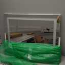 Vanity Mirror with Lights, 23.5" x 31.5" Lighted Makeup Mirror, Touch Screen with 3-Color Lighting, Dimmable for Vanity Desk Tabletop Square White