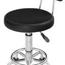 HOOBRO Height Adjustable Rolling Stool, 360 Rotating Drafting Chair, Multi-Purpose Office Desk Chair, Rolling Swivel Salon Stool Chair, for Barber Shop, Nail Salon, Office, Black SB01BY01G1