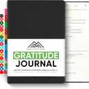 Gratitude & Self-Care Journal - Guided Mindfulness & Mental Health Journal All-in-One with Prompts for Self Discovery - Daily Journal for Men & Women (A5, Black) - PRODUCTIVITY STORE