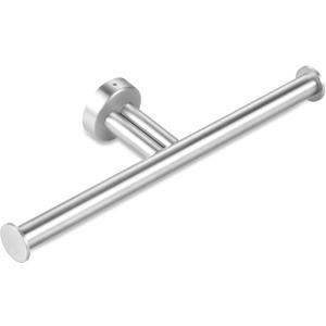 Double Roll Toilet Paper Holder Wall Mounted for Bathroom, Brushed Nickel SUS304 Stainless Steel 2 in 1 Dual Tissue Holder for Holding 2 Toilet Rolls