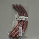 Carbon Fiber Steering Wheel Covers 3 Piece Clip on Steering Wheel Cover (Red)