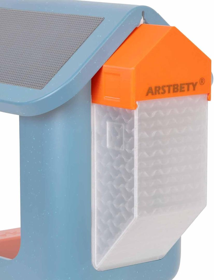 XXL Seed Extender for Bird Buddy Feeder (Transparent White + Orange Roof)