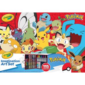 Crayola Pokmon Imagination Art Set (115pcs), Kids Art Kit, Coloring Supplies, Pokemon Toys, Pokemon Gift for Boys & Girls, Ages 5+