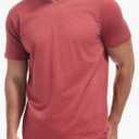 Men’s Premium Heather Crew Neck Tshirt Ring-Spun Cotton Blend Tee Lightweight Classic Athletic Fit Short Sleeve Plain T-Shirt L