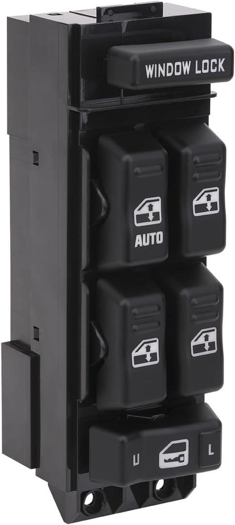 Power Window Switch Control Button Driver Side Compatible with 2000-2002 Chevrolet Chevy Tahoe Silverado Suburban Avalanche GMC Yukon Sierra 1500 2500 3500 Cadillac Escalade Replaces 19259961