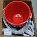 Sloosh 12 Sets Sand Buckets with Shovels for Kids Beach Pails Toys Party Favors Pail Set Plastic Bucket with Handles
