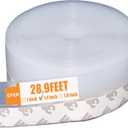 28.9 Ft Weather Stripping Door Seal Strip Tape,Silicone Draft Stopper,Self Adhesive Shower Door Bottom Seal, Insulation Strip for Frame Windows and Glass Gaps (Transparent, 35mm) (1.4 in x 28.9 ft)