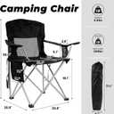 HULKFIT 2 Pack Folding Camping Chair – Heavy Duty Portable Outdoor Beach Chair for Adults with Breathable Mesh Back, Cup Holder & Carry Bag – Ideal for Backyard, Tailgating, Hiking & Travel,Black