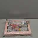 MOUMOUTEN Portable Charcoal Grill, Compact Detachable Stainless Steel BBQ Smoker, Single Use Barbecue Grill for Outdoor Camping, Easy to Carry and Clean (Pink (containing 30 Charcoal))