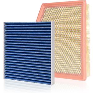 Cabin & Engine Air Filter Fit for Chrysler Grand Caravan 2021-2024 V6 3.6L Gas, Pacifica 2017-2026 V6 3.6L Flex/Gas, Voyager 2020-2026 3.6 L Gas Air Filter Replace#CA12091 68214516AA CF12283