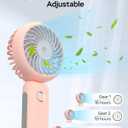 Portable Handheld Misting Fan, 4000mAh USB Rechargeable Personal Mister Foldable Fan Battery Operated Spray Water Mist Fan Makeup Small Face Steamer for Travel Outdoors Office pink