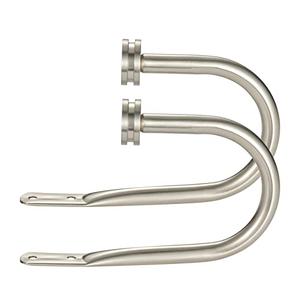 Curtain Holders, 2 Pack Matte Nickel Decorative Curtain Holdbacks for Wall Curtain Drapery