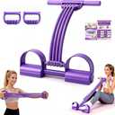 Foot Pedal Resistance Bands with Handles, 8-Tube Adjustable Multifunction Elastic Yoga Exercise Bands, Home Gym Fitness Equipment for Women & Men to Tone Abs, Core, Legs, Arms, Waist