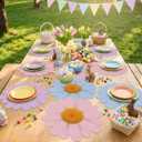 48 Pcs Daisy Floral Disposable Paper Placemats 13'' Spring Floral Placemats for Summer Tea Party Mothers Day Table Decor Vintage Flower Mats for Garden Dinner Wedding Birthday(Pastel Colors)