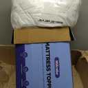 3 Inch Ultra-Fluffy Memory Foam Mattress Topper Super Queen for Back Pain, Extra Soft Pillow Top Queen Mattress Topper with 4X Support, Mattress Pad with Breathable Air Mesh Sides, 6-21'' Deep Pocket (White)