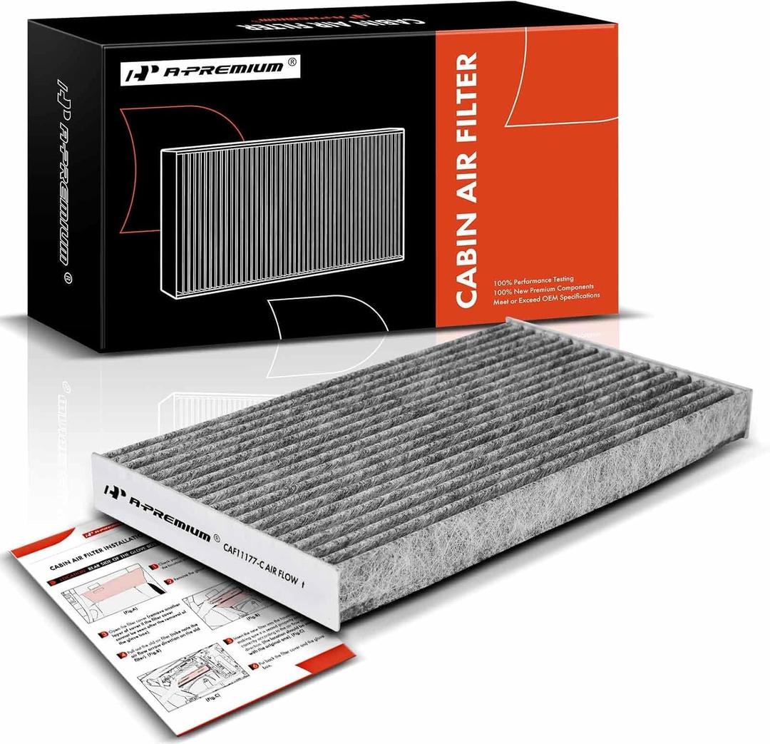 A-Premium Cabin Air Filter with Activated Carbon Compatible with Nissan Cube (2009-2014), Juke (2011-2017), Sentra (2013-2019), LEAF (2011-2023), Replace# 272773DF0A