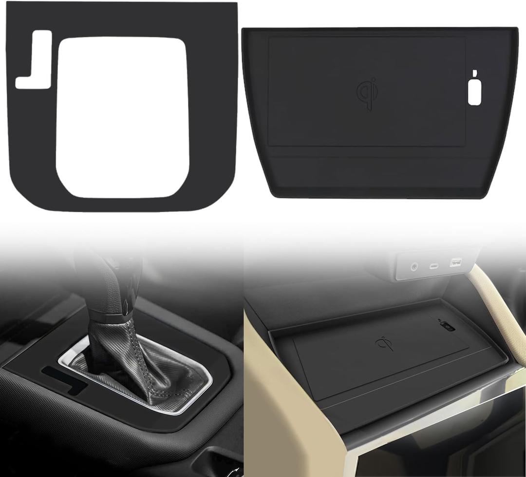 Center Console Wireless Charging Protective Mat and Center Console Cover Black fits for 2025 Forester Accessories Inserts Liner Anti-Slip Anti-Dust Waterproof Mats
