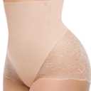 SHAPELLX Tummy Control Shapewear for Women Butt Lifting Shapewear Waist Cincher Body Shaper Briefs Seamless Beige M