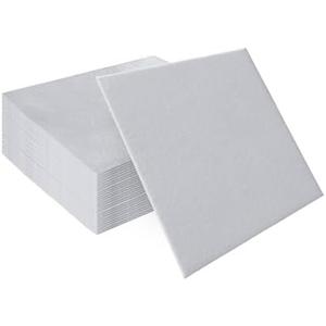 Pack of 2, PAW - 50 Pieces Airlaid Paper Linen-Feel Napkins 16" x 16", Monocolor Disposable Cloth-Like Napkins, Elegant Silver Dinner Napkins for Kitchen, Party, Wedding, Gatherings, Christmas