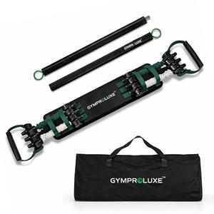 Gymproluxe Original Resistance Bands Bar Set - Exercise Band Set for Home Gym - 198 lbs Workout Band Set - Multi Gym Fitness Equipment for Home Workout