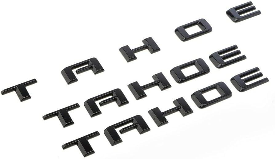 3pack OEM 2021 Tahoe Emblem 3D Letters Badge Compatible with fits 2019-2025 Tahoe 84910058 Glossy Black