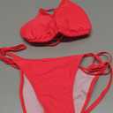 Women Two Piece Swimsuit Sexy Swimwear Halter String Triangle Bikini Sets M