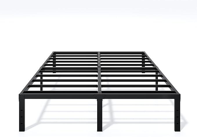 Full Size Bed Frame 14 Inch Metal Platform Bed Frames with Underbed Storage Full Bed Frame, Heavy Duty Sturdy Mattress Foundation, No Box Spring Needed, Easy Assembly, ack, Size: Full