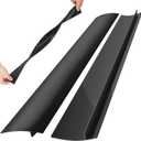 2 Pack Silicone Stove Counter Gap Covers, Heat Resistant Stove Gap Filler, 21 Inch Black Stove Guard for Counter, Easy to Clean