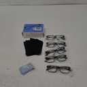 NORPERWIS Reading Glasses 5 Pairs Quality Readers Spring Hinge Glasses for Reading for Men and Women (5 Pack Black, 3.00)