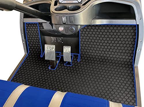 Matericuo Golf Cart Floor Liner Mat Full Coverage Custom Fit for Yamaha Adventurer (2007-2016), G29, YDR, & Drive (Gen1) Models Only Rubber Golf Cart Floor Liner Mat Red