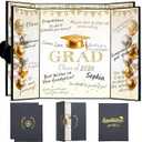 Black and Gold Graduation Party Decorations Class of 2026 - 2 Pack Extra Large 22" x 14" Graduation Guest Book Signature Board for Graduation Gifts Congrats Grad Party Favors Supplies Decor Keepsake