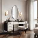 34"x21" Irregular Wall Mirror, Frameless