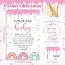 Patelai 321 Pcs Baby Sprinkle Decorations for Girl Sprinkled Baby Shower Donut Games Bingo Price Don't Say The Word Who Mom Clothespin for Pink Blue Sprinkle Donut Gender Reveal Party Decor Supplies