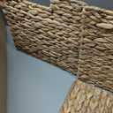 mDesign Natural Woven Hyacinth Cube Organizer Basket with Handles, Storage for Bathroom, Laundry Room Shelf or Nursery - Perfect for Cubby Storage Units - Hold Blankets and Books - 6 Pack, Natural/Tan